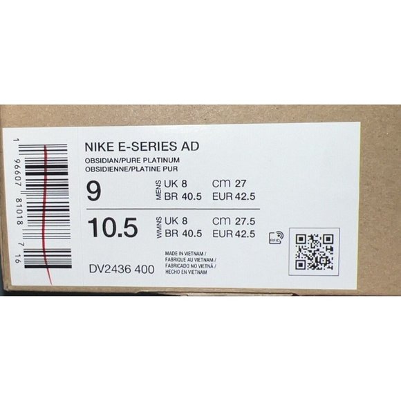 Nike E-Series AD Mens Athletic Shoes Sneakers Size 9 Obsidian Navy Blue White - Picture 9 of 9